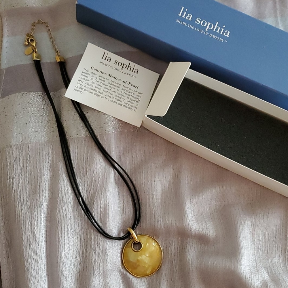Lia Sophia Necklace - Genuine Mother-of-Pearl